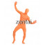 Man's Full Body Orange Color Spandex Lycra Zentai