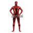 Man's Full Body Red Color Shiny Metallic Zentai