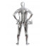 Man's Full Body Silver Color Shiny Metallic Zentai