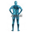 Man's Full Body Sky Blue Color Shiny Metallic Zentai