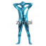 Man's Full Body Sky Blue Color Shiny Metallic Zentai