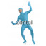 Man's Full Body Sky Blue Color Spandex Lycra Zentai