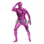 Man's Full Body Violet Color Shiny Metallic Zentai