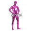 Man's Full Body Violet Color Shiny Metallic Zentai