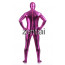 Man's Full Body Violet Color Shiny Metallic Zentai