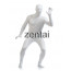 Man's Full Body White Color Shiny Metallic Zentai