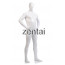 Man's Full Body White Color Shiny Metallic Zentai