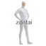 Man's Full Body White Color Spandex Lycra Zentai