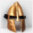 Movie Spartan 300 Warrior Gloden Mask Full Face Cosplay Helmet