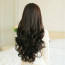 Natural black 27in Side Bang Long Curly Hair Lolita Cosplay Wig