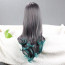 Peafowl Style Gray and Green Gradient 75-80 cm Gothic Lolita Cosplay Wig