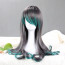 Peafowl Style Gray and Green Gradient 75-80 cm Gothic Lolita Cosplay Wig