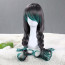 Peafowl Style Gray and Green Gradient 75-80 cm Gothic Lolita Cosplay Wig