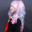 Pink and Blue Mixed Color Ponytail 70cm Sweet  Lolita Curly Cosplay Wig