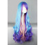 Check Blue Purple Pink Mixed Color Long lolita Wig features, images, length, materials, buy cheap and good quality Purple and Blue and Pink Mixed Color Long lolita Wig 