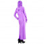 Purple Lycra Unicolor Women's Zentai with Dress