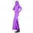 Purple Lycra Unicolor Women's Zentai with Dress