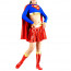 Red and Blue Shiny Metallic Women Superman Spandex Zentai