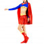 Red and Blue Shiny Metallic Women Superman Spandex Zentai