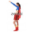 Red and Blue Shiny Metallic Women Superman Zentai Suit