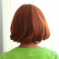 Reddish Brown 11in Full Bang Bob Lovely Curly Hair Lolita Cosplay Wig