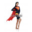 Sexy Female Superman Full Body Spandex Lycra Black Zentai Suit