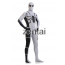 Spiderman White and Black Color Cosplay Zentai Suit