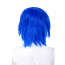 Synthetic Fiber Blue Medium Cosplay Wig