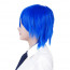 Synthetic Fiber Blue Medium Cosplay Wig