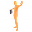 Unisex Orange Lycra Full Body Zentai Suit