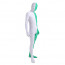 White and Green Lycra Full Body Zentai Suit
