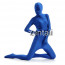 Woman's Full Body Blue Color Spandex Lycra Zentai