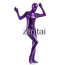 Woman's Full Body Dark Purple Color Shiny Metallic Zentai