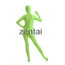 Woman's Full Body Pale Green Color Spandex Lycra Zentai