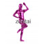 Woman's Full Body Purple Color Shiny Metallic Zentai
