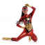 Woman's Full Body Red And Yellow Color Shiny Metallic Zentai