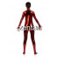 Woman's Full Body Red Color Shiny Metallic Zentai(Front Zipper)