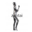 Woman's Full Body Silver Gray Color Shiny Metallic Zentai