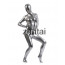 Woman's Full Body Silver Gray Color Shiny Metallic Zentai