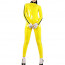 Yellow Shiny Metallic Women Catsuit
