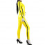 Yellow Shiny Metallic Women Catsuit