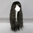 Zipper Black 70cm Casual Lolita Wavy Cosplay Wig
