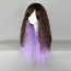 Zipper Deep Brown and Purple Mixed Color 70cm Punk Lolita Wig