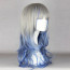 Zipper Gray and Blue Mixed Color 60cm Country Lolita Cosplay Wig