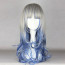 Zipper Gray and Blue Mixed Color 60cm Country Lolita Cosplay Wig