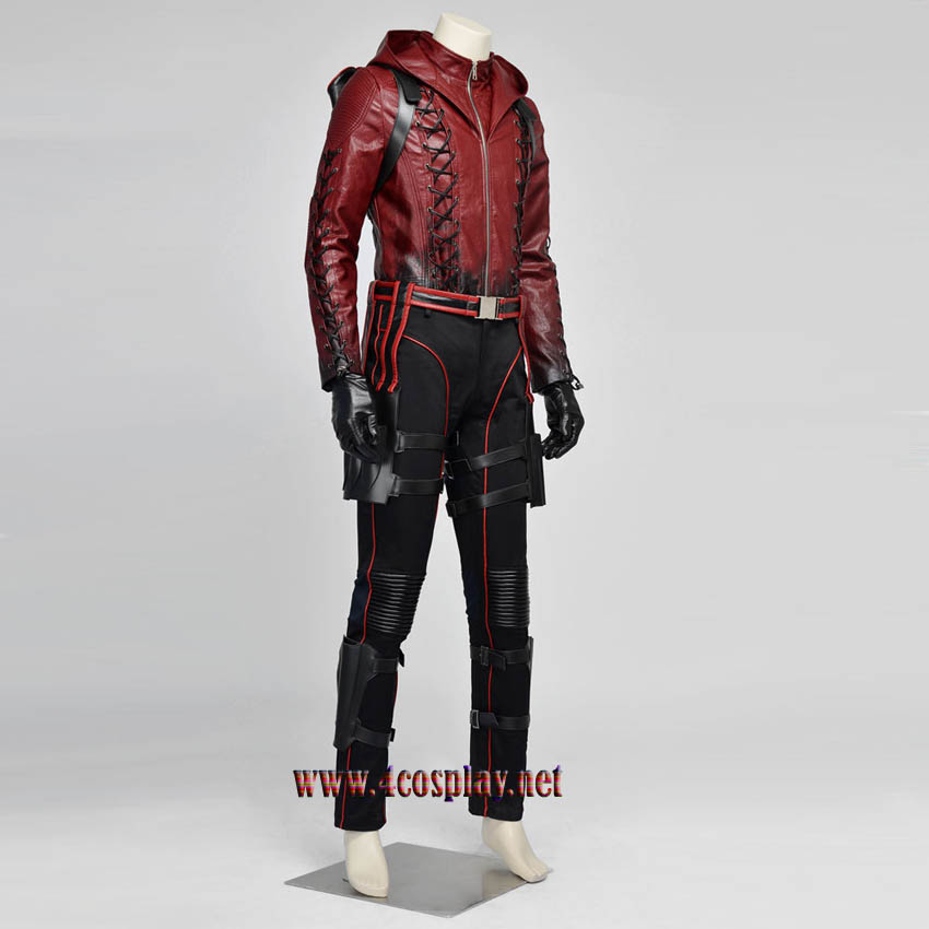 Red Arrow Roy Harper Cosplay Costume Arsenal Red Coat Outfit Uniform