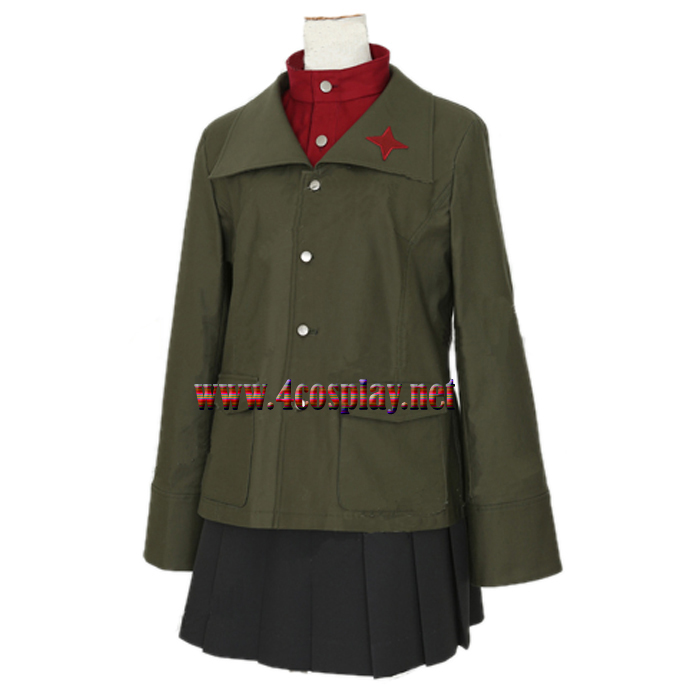 GIRLS und PANZER Cosplay Costume カチューシャ Katyusha Costume School Uniforms