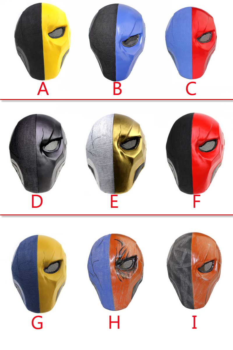 Anime Deathstroke Cosplay Mask Colors