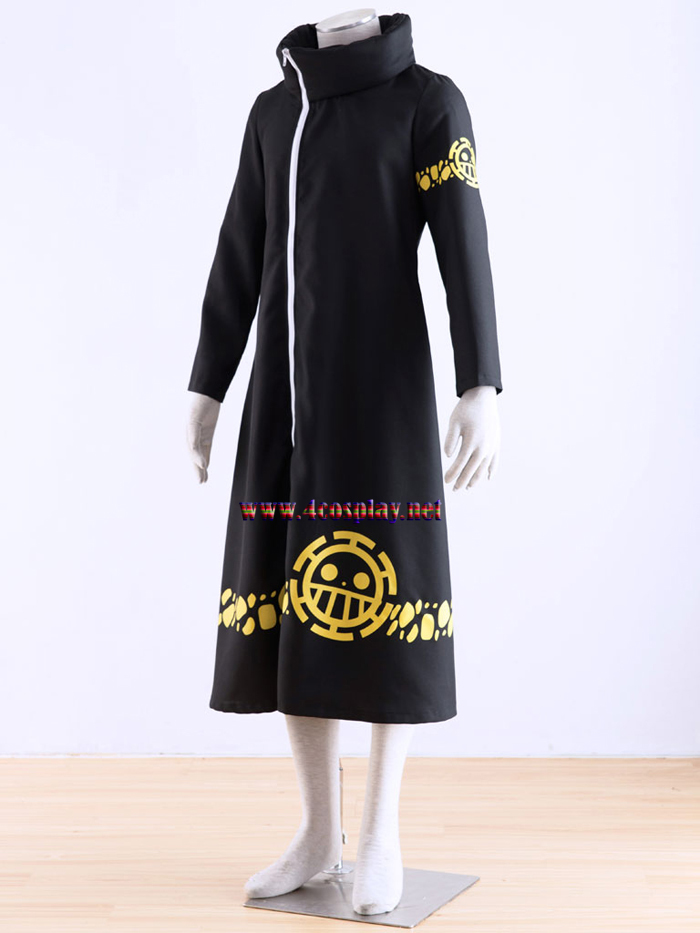 Anime One Piece Surgeon of Death Trafalgar Law Cloak Cosplay Costume 