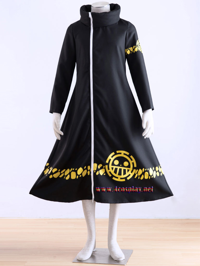 Anime One Piece Surgeon of Death Trafalgar Law Cloak Cosplay Costume 